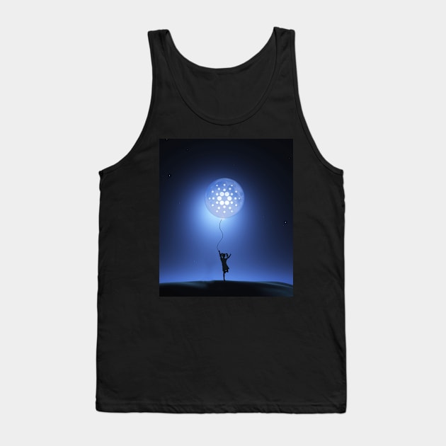 Cardano Moon ADA cryptocurrency as Moon Bollon Tank Top by PH-Design